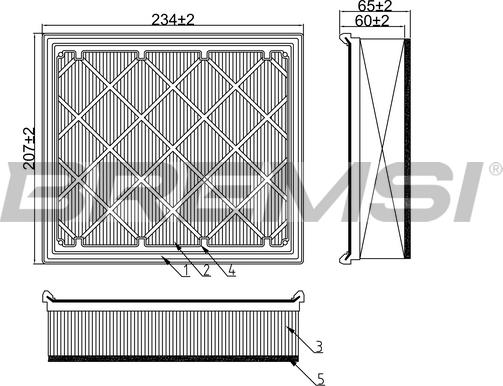 Bremsi FA1182 - Gaisa filtrs