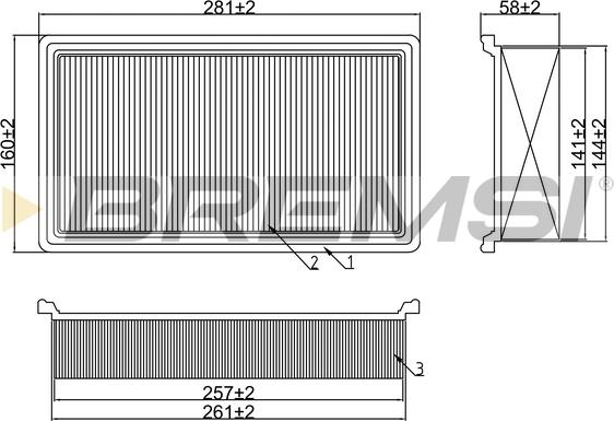 Bremsi FA2099 - Gaisa filtrs
