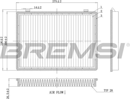 Bremsi FC0466 - Filtrs, Salona telpas