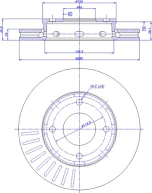 Denckermann B130423 - Bremžu diski