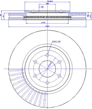 Blue Print ADN143118 - BREMŽU DISKS