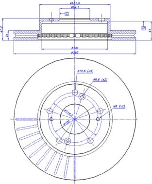 Blue Print ADH24390 - BREMŽU DISKS