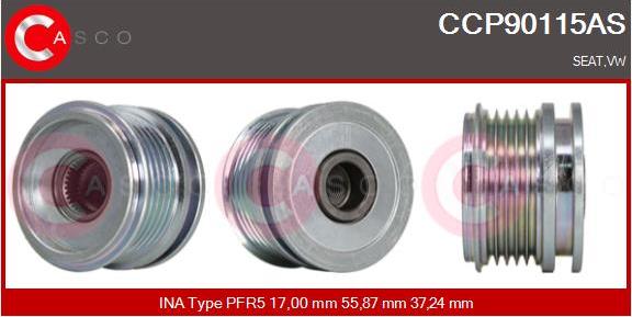 Casco CCP90115AS - Piedziņas skriemelis, Ģenerators