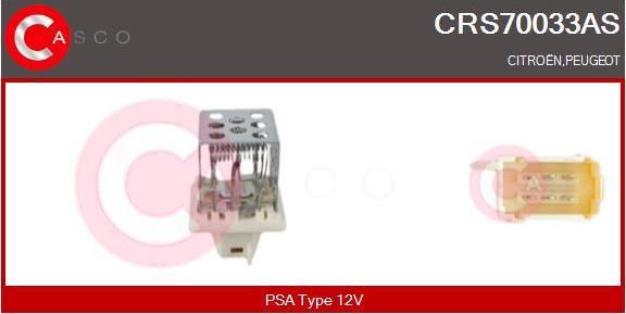 Casco CRS70033AS - Rezistors, Salona ventilators