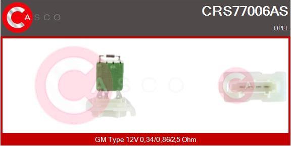 Casco CRS77006AS - Rezistors, Salona ventilators