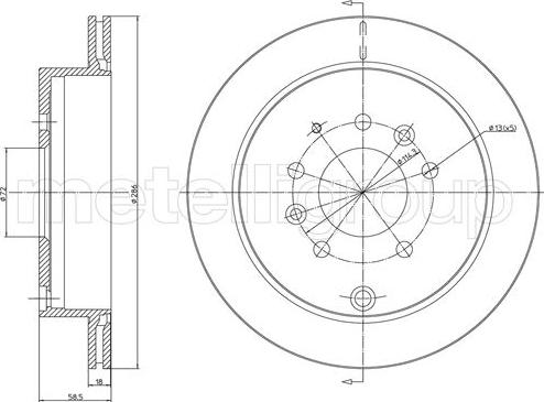 Blue Print ADM54395 - BREMŽU DISKS
