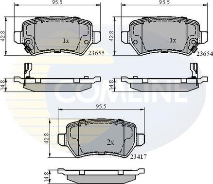 Comline CBP31551 - Bremžu uzliku kompl