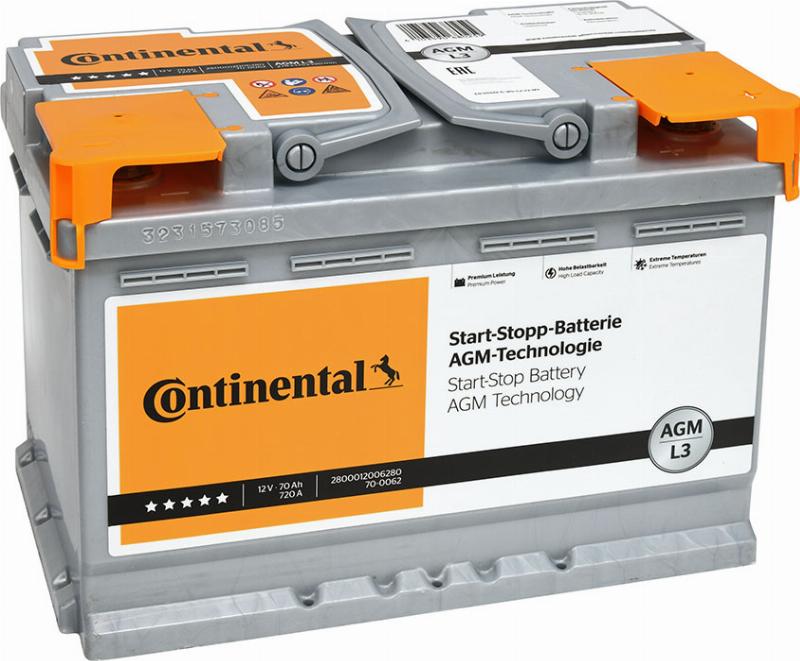 CONTINENTAL 2800012006280 - Startera akumulatoru baterija