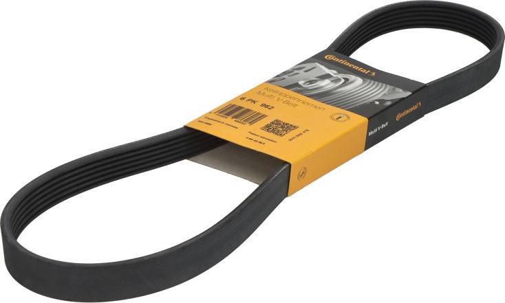 CONTINENTAL 6PK962 - 6PK962 SIKSNA CONTITECH