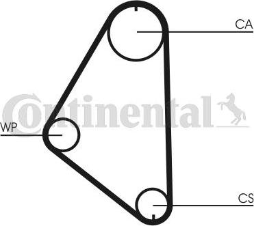 CONTINENTAL CT558WP1 - Ūdenssūknis + Zobsiksnas