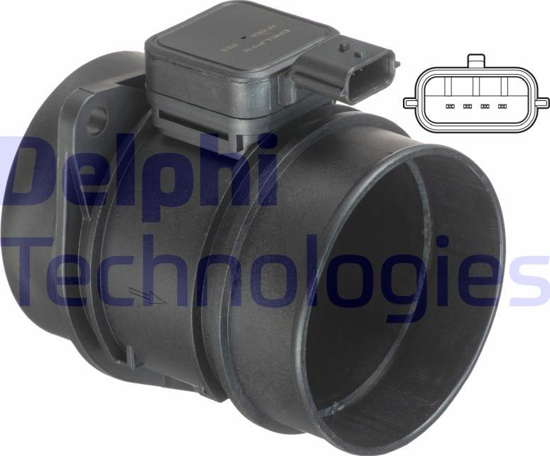 Delphi AF10628-12B1 - Gaisa masas mērītājs