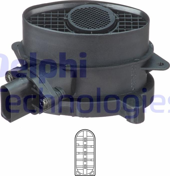 Delphi AF10728-12B1 - Gaisa masas mērītājs