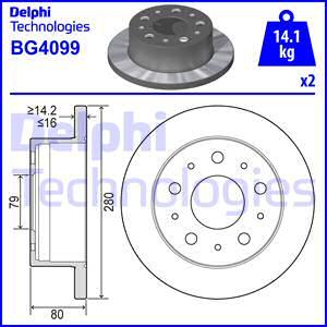 Delphi BG4099 - Bremžu diski