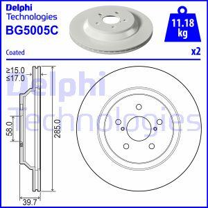 Delphi BG5005C - Bremžu diski