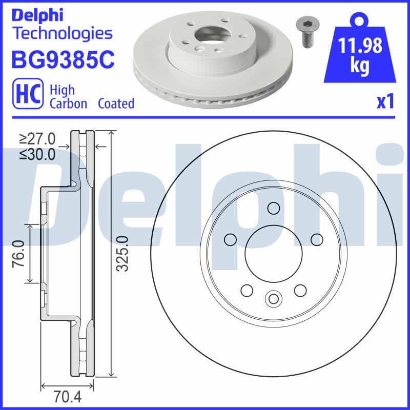Delphi BG9385C - Bremžu diski