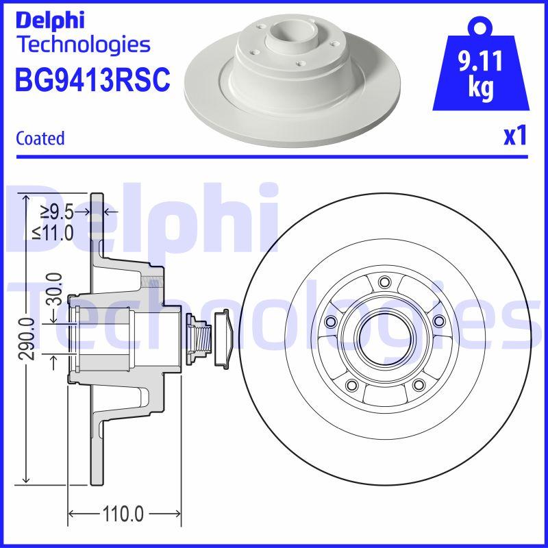 Delphi BG9413RSC - Bremžu diski