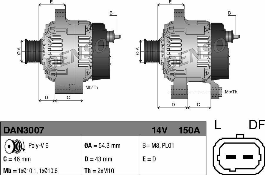 Denso DAN3007 - Ģenerators