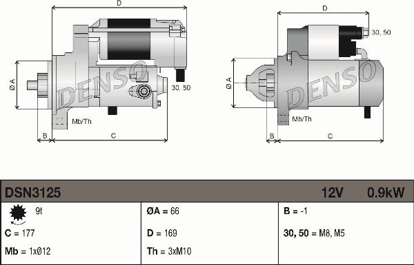 Denso DSN3125 - Starteris