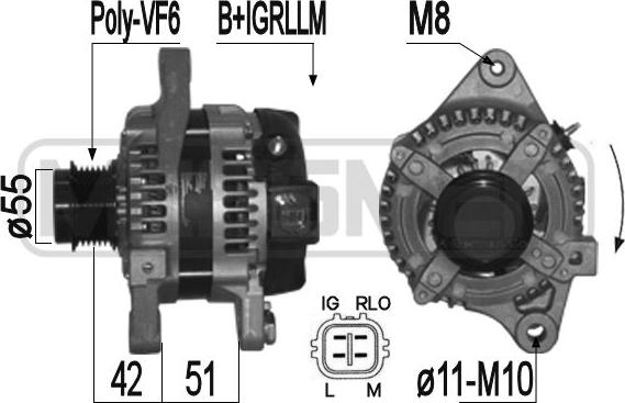 ERA 209360A - ĢENERATORS 209360A 27060-0T050