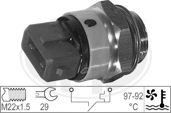 ERA 330188 - Termoslēdzis, Radiatora ventilators