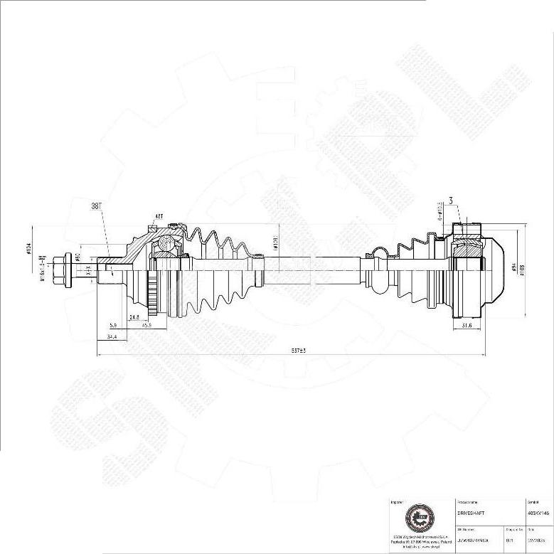 Esen SKV 40SKV146 - Auto Part