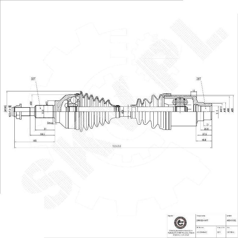 Esen SKV 40SKV332 - Auto Part