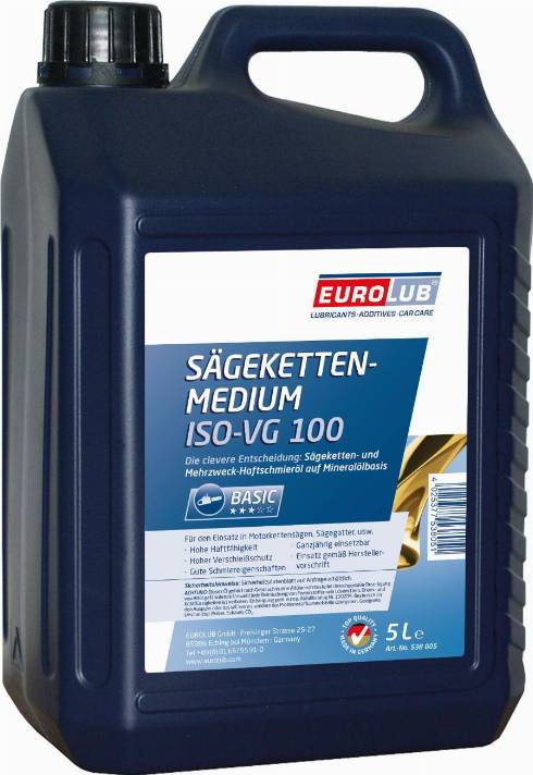 EUROLUB 538005 - Sägekettenmedium 5L Zāģa