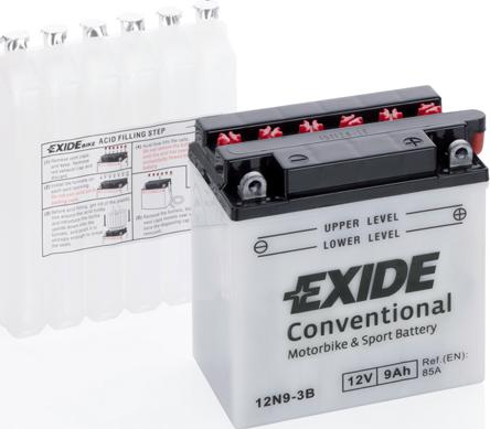 Exide 12N9-3B - Startera akumulatoru baterija