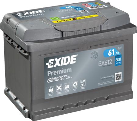 Exide EA612 - 61Ah 600A akumul