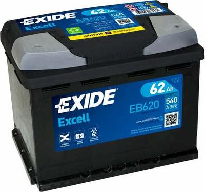 Exide EB620 - 62Ah 540A akumul