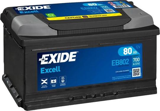 Exide EB802 - 80Ah 700A akumul