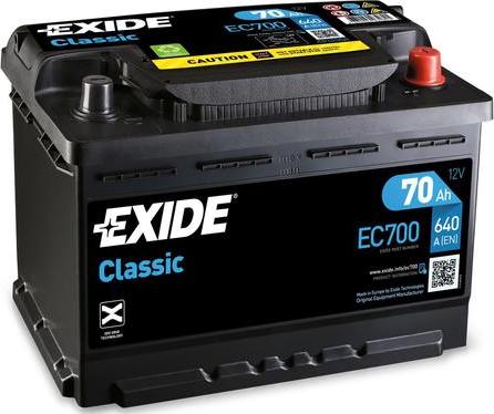 Exide EC700 - Startera akumulatoru baterija