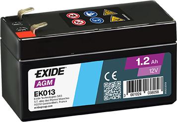 Exide EK013 - 1.2Ah akumul