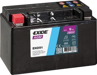 Exide EK091 - 9Ah 120A akumul