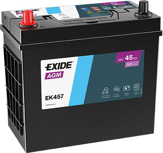 Exide EK457 - 45Ah 380A akumul