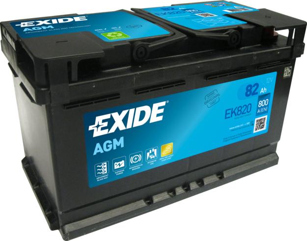 Exide EK820 - 82Ah 800A akumul