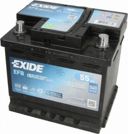 Exide EL550 - 55Ah 540A akumul