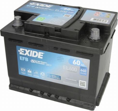 Exide EL600 - 60Ah 640A akumul