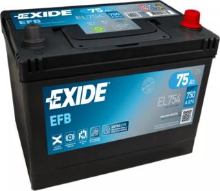 Exide EL754 - 75Ah 750A akumul