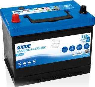 Exide ER350 - 80Ah 510A akumul