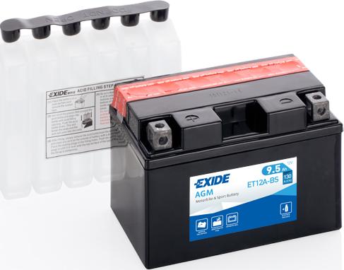Exide ET12A-BS - Startera akumulatoru baterija