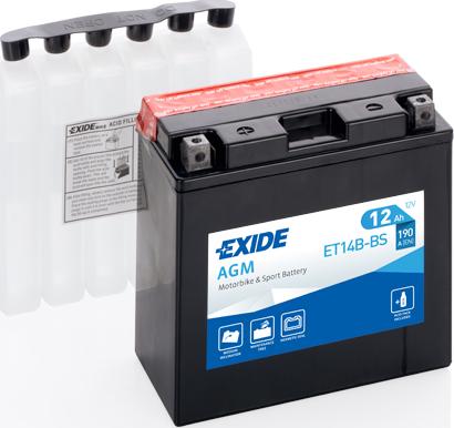 Exide ET14B-BS - Startera akumulatoru baterija