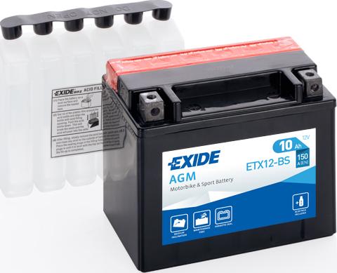 Exide ETX12-BS - Startera akumulatoru baterija