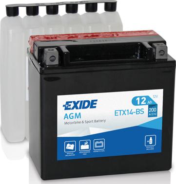 Exide ETX14-BS - Startera akumulatoru baterija