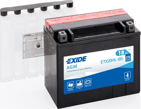Exide ETX20HL-BS - Startera akumulatoru baterija