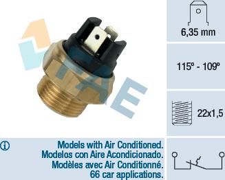FAE 36280 - Termoslēdzis, Radiatora ventilators