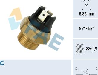 FAE 37320 - Termoslēdzis, Radiatora ventilators