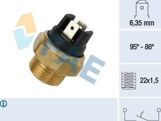 FAE 37330 - Termoslēdzis, Radiatora ventilators