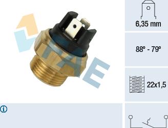 FAE 37340 - Termoslēdzis, Radiatora ventilators