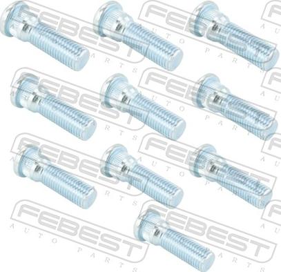 Febest 0184-001-PCS10 - Riteņa stiprināšanas skrūve